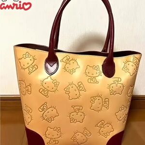Sanrio Hello Kitty Gold and Red Tote Bag & wallet